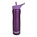 EcoVessel SUMMIT TriMax Triple Insulated Stainless Steel Water Bottle with Flip Straw - 24 Ounces - Purple