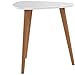 Manhattan Comfort Utopia High Triangle End Table, White Gloss