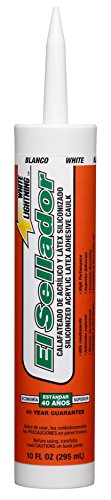 Click Here to See More Images White Lightning WL0004002 EL SELLADOR Siliconized Acrylic Latex Caulk, White, 10 ounce