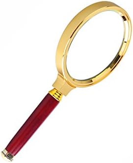 Magnifier Glass Magnifying Glass, A Handheld/Portable, High-Definition Optical Lens for Reading Old/Repair / Jewelry Appraisal, Enlarged 10 Times Size: 165 * 80 * 12mm