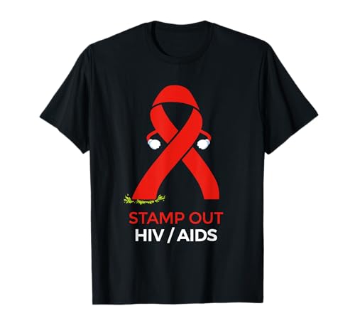 HIV Awareness Month Gifts Red Ribbon National AIDS Awareness T-Shirt