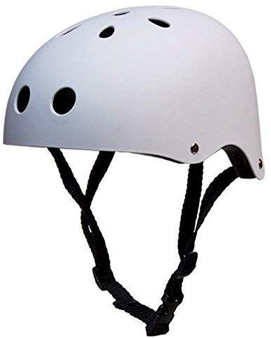 CCTRO Skateboard Helmet, Adjustable Impact Resistance Ventilation Bike Skating Scooter Helmet for Cycling Skateboarding Scooter Roller Skate Inline Skating Rock Climbing (M White)