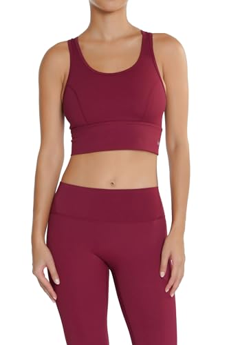 Huit HBE-24 Bien Etre Luxury Crop Top Bra Merlot Large