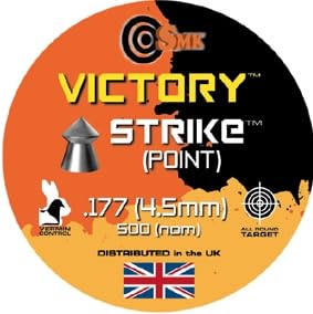 MR SERVICES HAZLEMERE LTD - VICTORY STRIKE POINTED 177-4.5mm AIRGUN - AIR RIFLE PELLET TIN OF 500