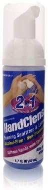 HandClens 2 in ! Foaming Sanitizer & Lotion, Alcohol Free - 1.7 OZ (4 PACK)