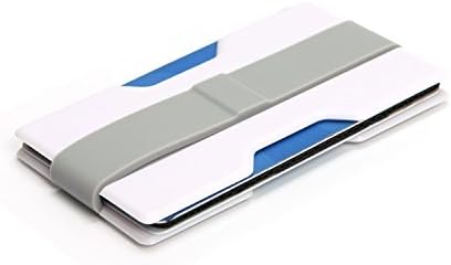 Minimalist Front Pocket Super Slim Men Wallet Money Clip Credit Card Holder (White)