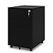 DEVAISE 3 Drawer Mobile File Cabinet with Lock, Mobile Pedestal Cabinet in Black