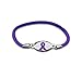 Purple Ribbon Stretch Bracelet (Retail) by Fundraising For A Cause