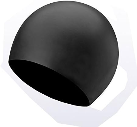 JueDi Swimming Cap Waterproof Dry Hair for Kids Men Women of Short Hair Silicone Elastic Solid Swim Cap for Toddlers Youth Adult Non-toxic Comfortable Breathable Black