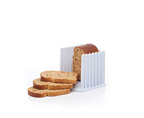 Kitchen Craft Stay Fresh Expanding Bread Keeper - Bread Bin with Bread Slicer Guide, Plastic - Large