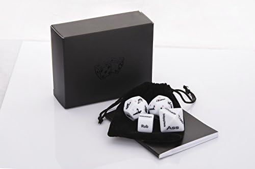 Dice adult game - set of 4 - come with velvet pouch booklet and gift box - bachelor and christmas party gift