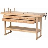 Windsor Design Workbench with 4 Drawers, 60 Hardwood
