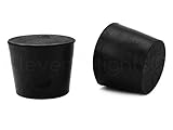 6 Pack - CleverDelights Solid Rubber Stoppers - Size 6 - 32mm x 26mm - 25mm Long - Lab Scientific #6