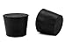 6 Pack - CleverDelights Solid Rubber Stoppers - Size 6 - 33mm x 25mm - 28mm Long - Black Lab Plug #6