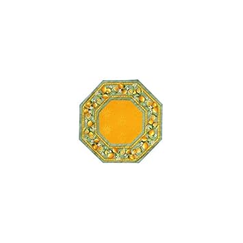 Jojo La Cigale Menton Teppich Achteckig 90 Cm Grun Gelb Amazon