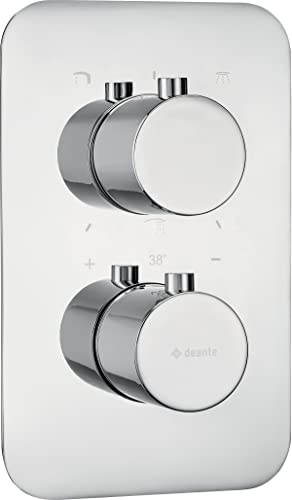 Deante BXY_0EBT Wasserhahn-Panel für Thermostat-Mischer, Unterputz Box, Chrom