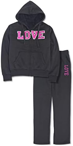 Tanbridge Women 2 Piece Tracksuit Set Sherpa Lined Fleece Outfit Hoodie & Sweatpants Jogger Sets
