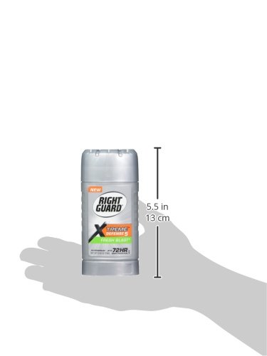 RIGHT GUARD XTREME DEFENSE ANTIPERSPIRANT DEODORANT INVISIBLE SOLID STICK, FRESH BLAST, 2.6 OUNCE TWIN PACK (PACK OF 3)