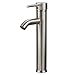 Greenspring Vessel Sink Faucet Brushed Nickel Single Hole Single Handle Aerator Modern Lavatory Tall Body Vanity Bowl Bathroom Faucets Supply Line