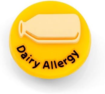 StickyJ USA Dairy Allergy Rubber Medical Bracelet Button for Children