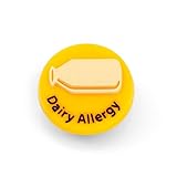 Dairy Allergy Button for Kids Rubber Medical Bracelet