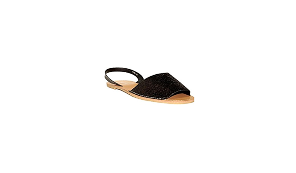 NIKO AMORE - NIKO Menorquina Brillo 7018 Sandalias Avarcas Menorquinas  Negras Brillantes Moda Verano 2018 Casuales de Mujer - Negro, 41 :  Amazon.es: Zapatos y complementos