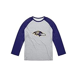 FOCO Men's NFL Team Raglan T-Shirt, Gray Big