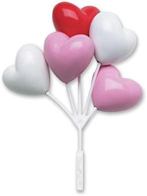CakePicke Cake Cupcake Topper Heart Shaped Balloon Clusters Cupcake Picks