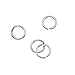 Beadaholique JUMPLOCK Jump Rings, Round 10mm 14 Gauge, 4 Pieces, Sterling Silver