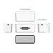 QICENT Cable Management Box Cable Organizer, Phone Holder Design 12.2 x 5.43 x 5.18 Inches with 2 Cable Ties for Random