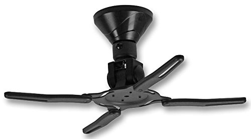 Pro Signal Universal Projector Ceiling Mount – Black, 360° Swivel & 45° Tilt, Low Profile - PSG03352