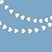 Lacheln Glitter Paper Heart Garland Hanging Party Decorations for Wedding,Baby Shower, Christmas Decor,20 Feet Total (Glitter Silver)