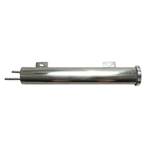 2" x 13" Polished Stainless Steel Radiator Overflow Tank Catch Can 20 OZ