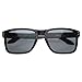 zeroUV - Designer Inspired Active Lifestyle Square Sunglasses with Keyhole Nose Bridge (Shiny Black)