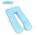 Meiz Pregnancy Pillow - Maternity Pillow for Side Sleeping - Total Body Support Pillow - Nursing Cushion for Baby - 100% Cotton Zipper Pillow Cover (Blue)