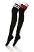DoSmart Womens Soft Warm Coral Velvet Knee High Stockings Fuzzy Socks for Christmas Gift 2 Pairs (2 Pairs Black)