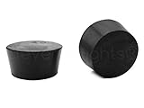 3 Pack - CleverDelights Solid Rubber Stoppers - Size 10 - 50mm x 42mm - 25mm Long - Lab Scientific #10