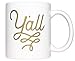 Y'all Texas Mug Gold 11 ounce Coffee Mug with Texas Gift Box