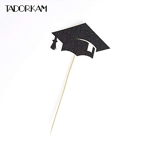 1 piece Bachelor Cap Cat Cake Cupcake Topper Cake Flags Kids Happy Birthday Wedding Festival Baby Shower Graduation Party Decor Supplies