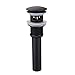 Ownace Bathroom Faucet Vessel Vanity Sink Pop Up Drain Stopper with Overflow Black Color