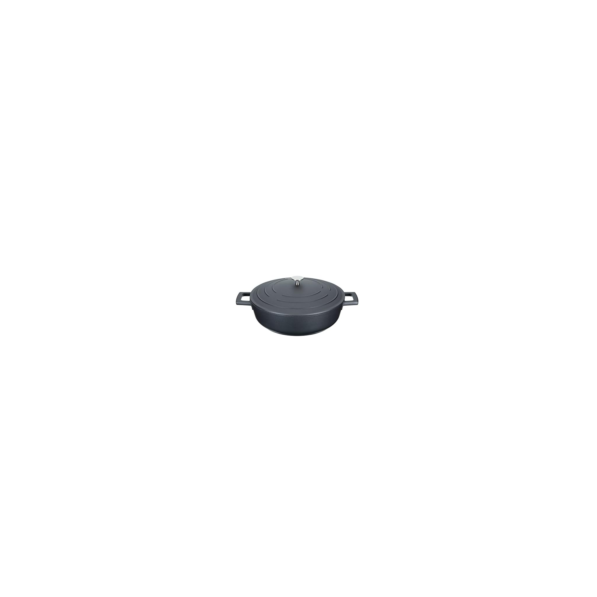 MasterClass Shallow Casserole Dish with Lid 4L/28 cm, Lightweight Cast Aluminium, Induction Hob