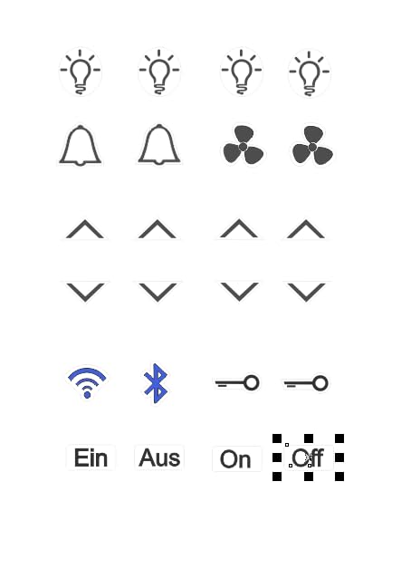 Generic Switch Sticker Set with 24 Multicolor Bubble Arrow Stickers (14 mm) for Smart Home, Wall, Glass, Metal, Wood, Ceramic