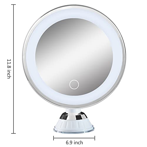 USB 10X Magnifying LED Lighted Makeup Mirror Vanity Mirror with Lights