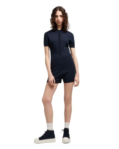 Armani Exchange Women's Short Knit Jumpsuit, Navy, Medium