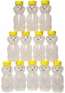 Harvest Lane Honey Bee Keeping 8 oz Empty Honey Bear Bottles 12 Count