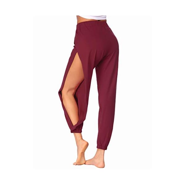 COOrun Women's Side Slit Harem Yoga 