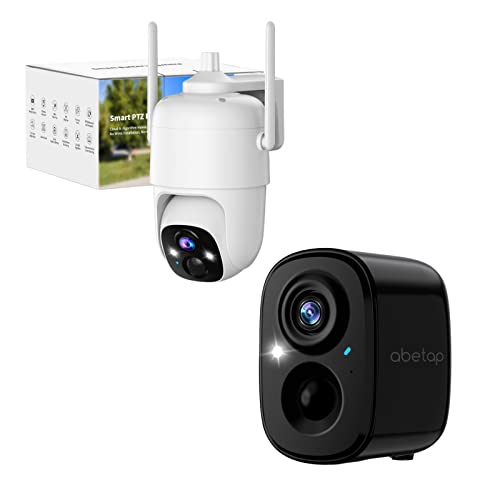 Outdoor Security Camera, Wireless Outdoor Camera with Color Night Vision, AI & PIR Motion Detection, Battery Powered Security Camera Wireless Outdoor, 2-Way Audio, SD/Cloud, X85 2K + X83-Black 1080P