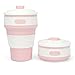 BURUIS Folding Coffee Mug,Silicone Coffee Cup,Office Coffee Partner(Pink).