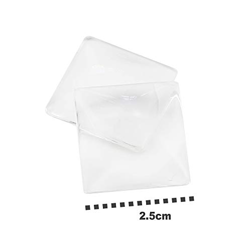 Acmer 60PCS Clear Glass Dome Tile Cabochon for Cameo Pendants, Photo Jewelry, Crafts, Custom Jewelry and Many Other Uses - Thumbnail 3