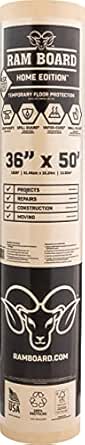 Ram Board Home Edition, Heavy Duty 36 inch x 50 feet Painting, Remodeling, Construction,Temporary Floor Protection (150 Sq. Ft.)